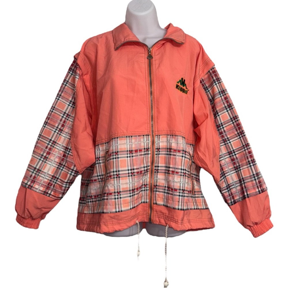 Kappa Peach and Checkered Bomber Jacket